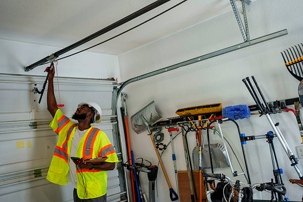 Professional Garage Door Panel Replacement technician working in Millen, GA